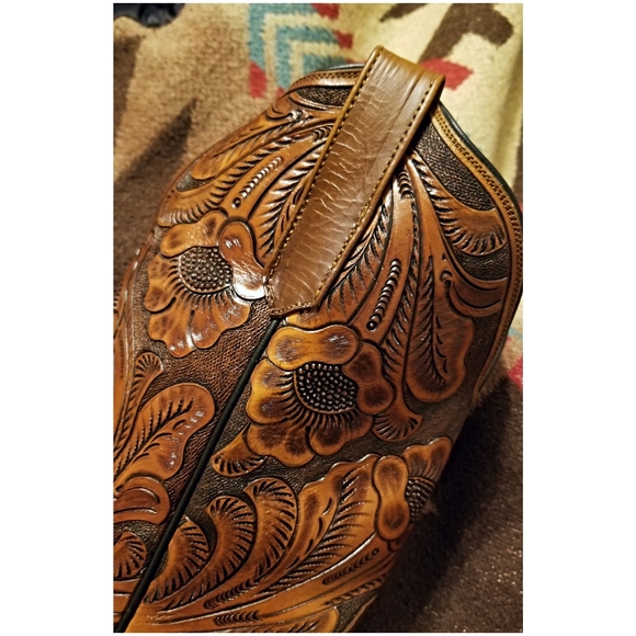 DOUBLE RL RALPH LAUREN RRL HANDCRAFTED EMBOSSED LEATHER COWBOY BOOTS- SIZE 11D - Picture 4 of 8